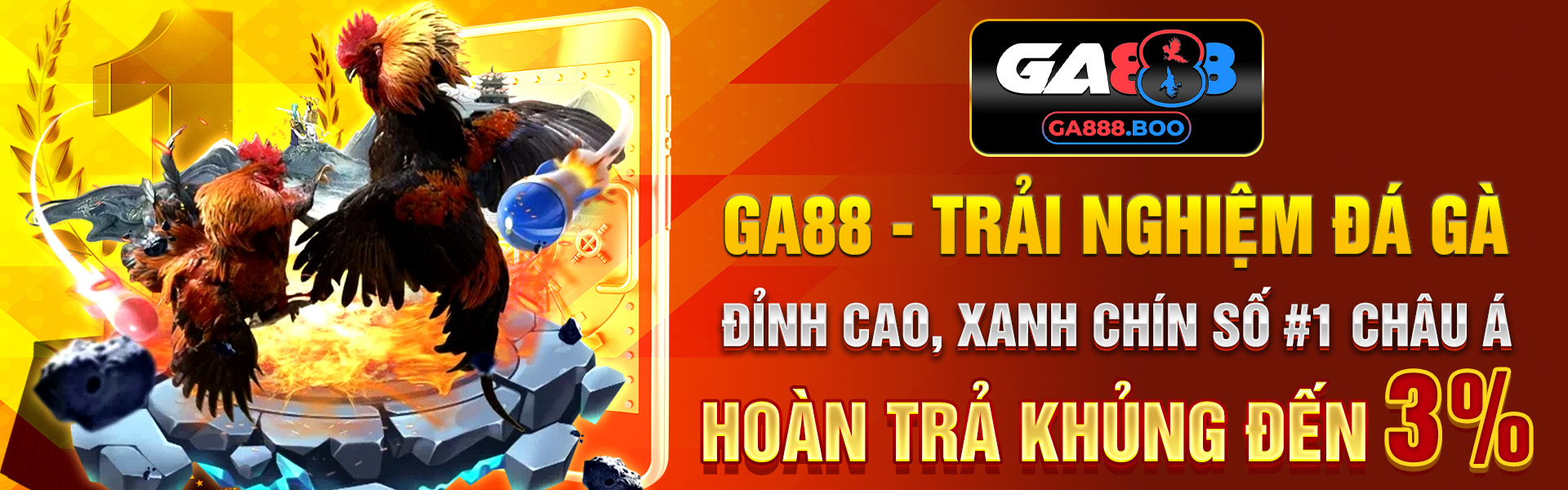 ga888.boo - trải nghiệm đá gà đỉnh cao xanh chín số 1 châu á. Hoàn trả khủng lên đến 3%